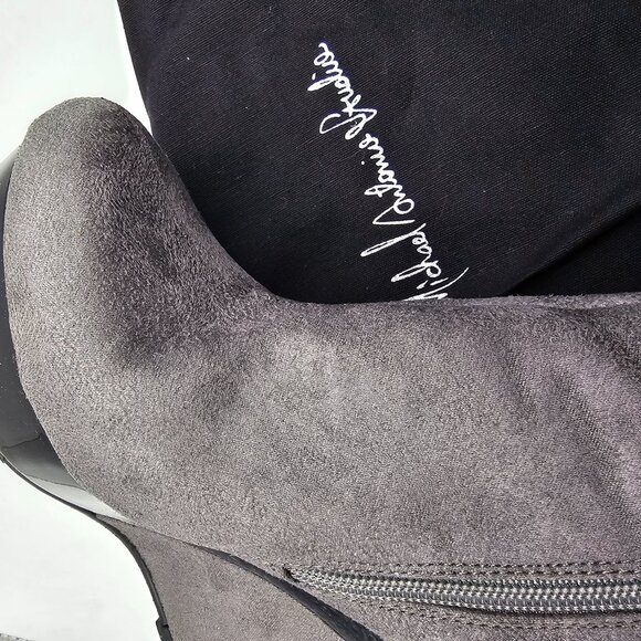 Michael Antonio Studio Gala Grey Wedge Ankle Boots 7 - Picture 12 of 13